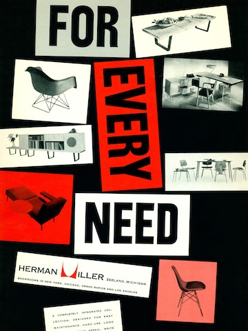 A poster showing photos of various mid-century modern furniture pieces. A poster showing photos of various mid-century modern furniture pieces.