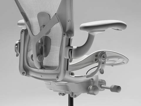 An Aeron Chair in mineral finish on a mineral background. An Aeron Chair in mineral finish on a mineral background.