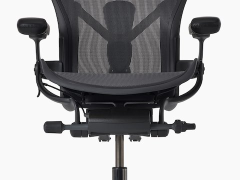 Close-up view of an Aeron ESD Chair with a granite frame and suspension. Close-up view of an Aeron ESD Chair with a granite frame and suspension.