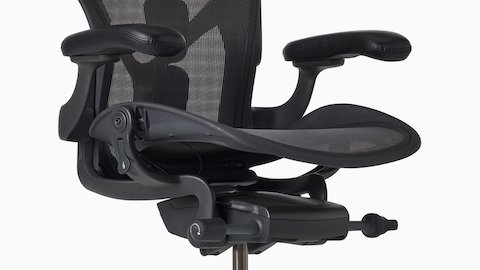 Front-angle view of an Aeron ESD Stool with a granite frame and suspension. Front-angle view of an Aeron ESD Stool with a granite frame and suspension.