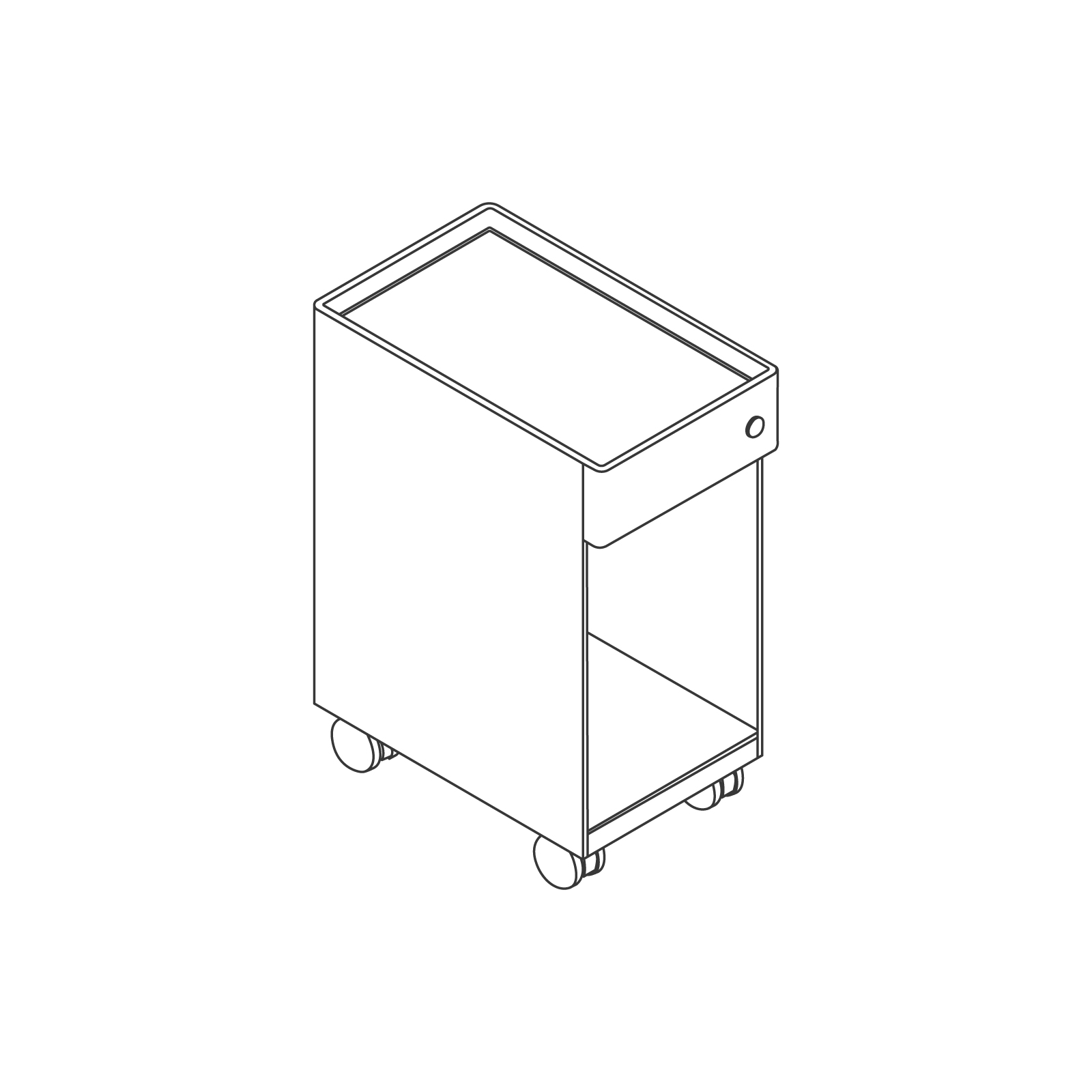 A line drawing - Ambit Pedestal–Open A line drawing - Ambit Pedestal–Open