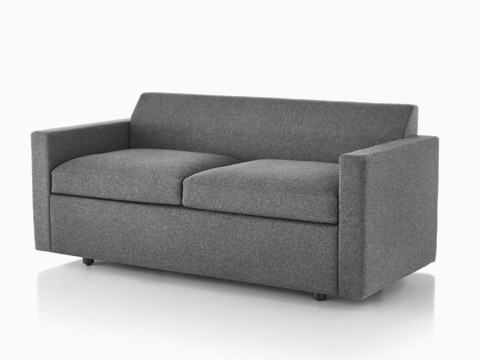 Gray Bevel Sofa, viewed from the front at an angle. Gray Bevel Sofa, viewed from the front at an angle.