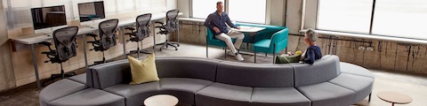 Reception area of Symbol Modular Seating with 2 Lasso stools and 2 Pullman Chairs. Reception area of Symbol Modular Seating with 2 Lasso stools and 2 Pullman Chairs.