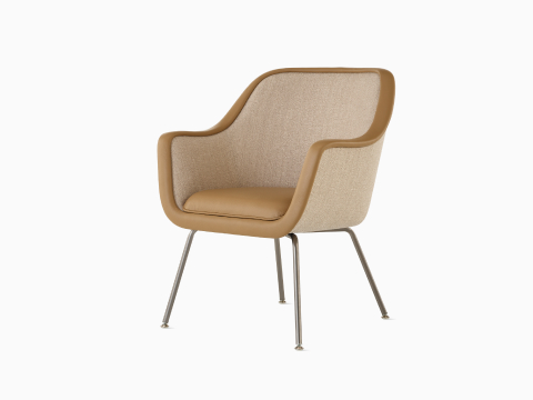 Bumper Side Chair with standard arms and four legged base, side view. Bumper Side Chair with standard arms and four legged base, side view.