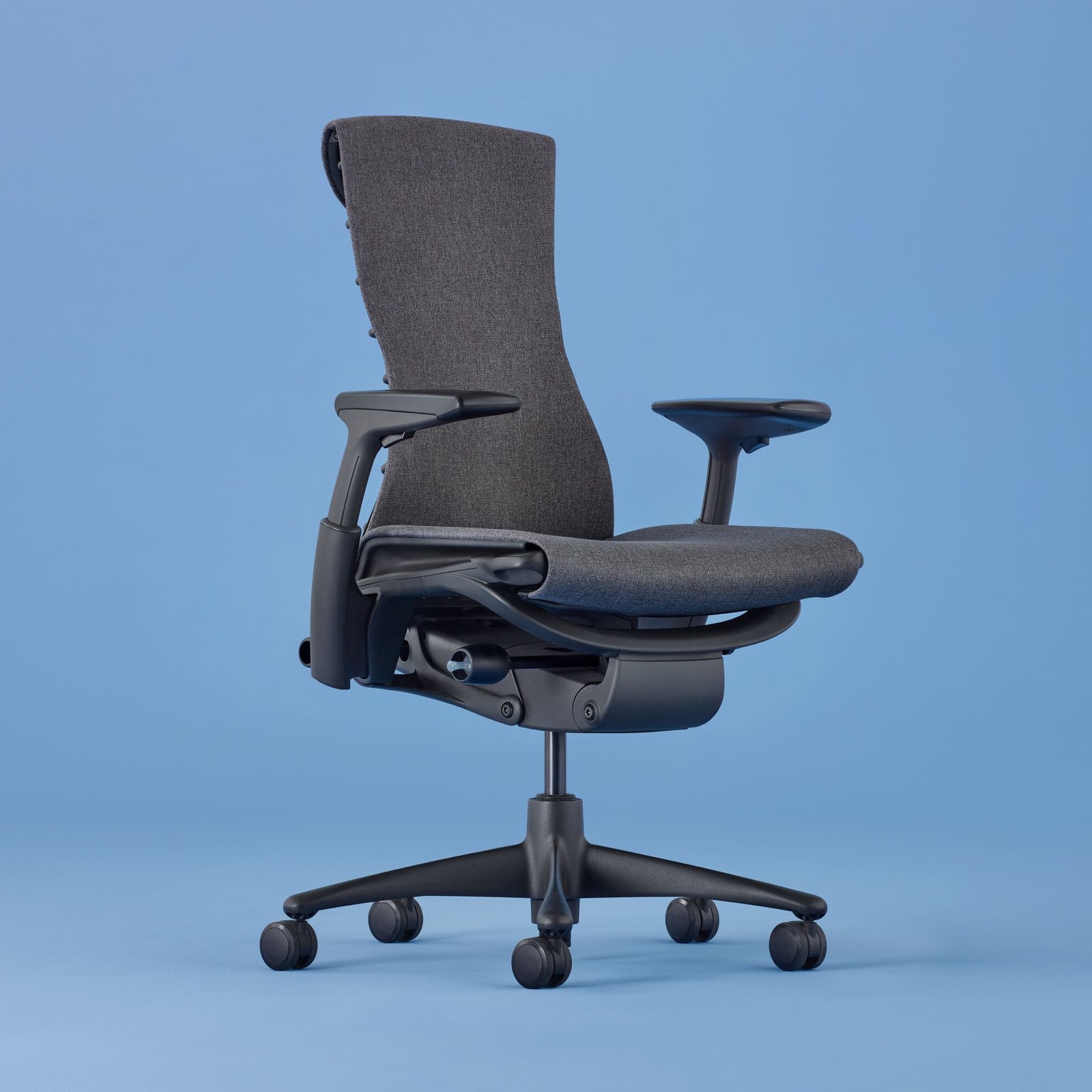 A full view of the Embody Chair swiveled 45 degrees to the right. A full view of the Embody Chair swiveled 45 degrees to the right.
