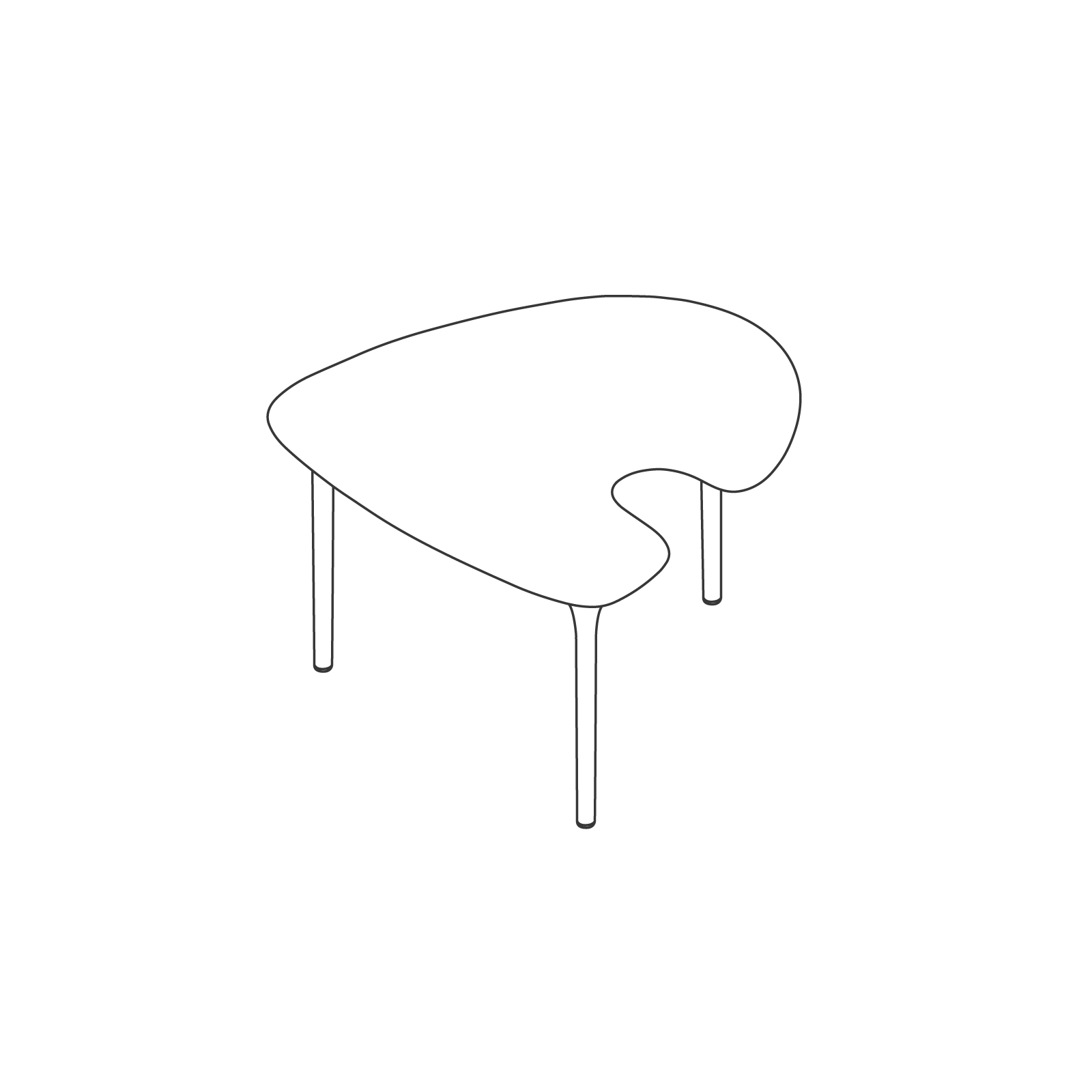 A line drawing - Cyclade Table–Mid A line drawing - Cyclade Table–Mid
