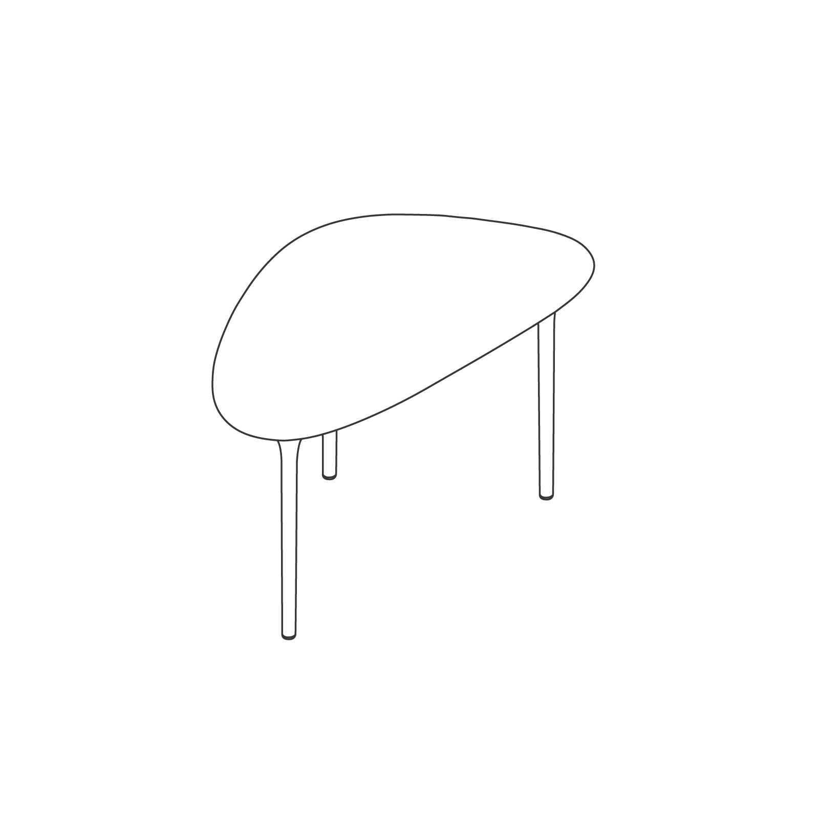 A line drawing - Cyclade Table–Tall A line drawing - Cyclade Table–Tall