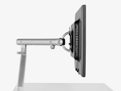 Profile view of a single monitor supported by an adjustable Flo Monitor Arm. Profile view of a single monitor supported by an adjustable Flo Monitor Arm.