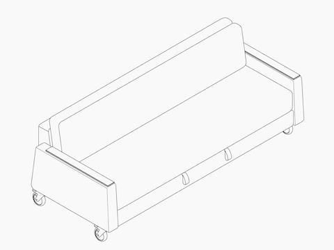 A line drawing of Gemma Double Sleep Sofa. A line drawing of Gemma Double Sleep Sofa.