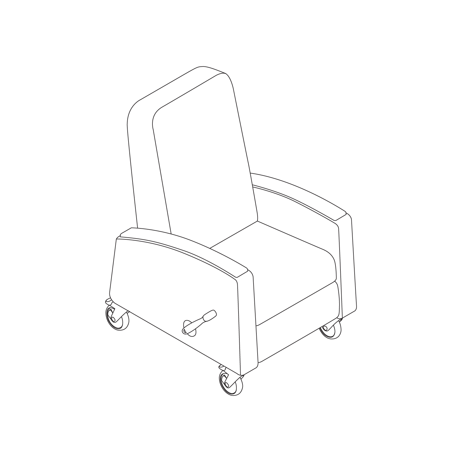 A line drawing - Gemma Recliner–Compact A line drawing - Gemma Recliner–Compact