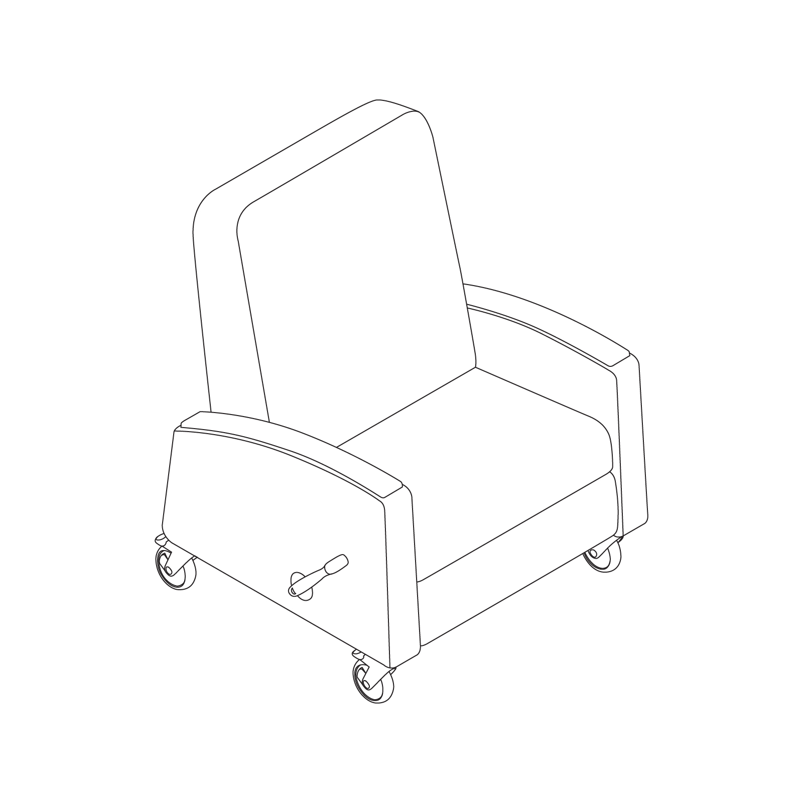 A line drawing - Gemma Recliner–Plus A line drawing - Gemma Recliner–Plus