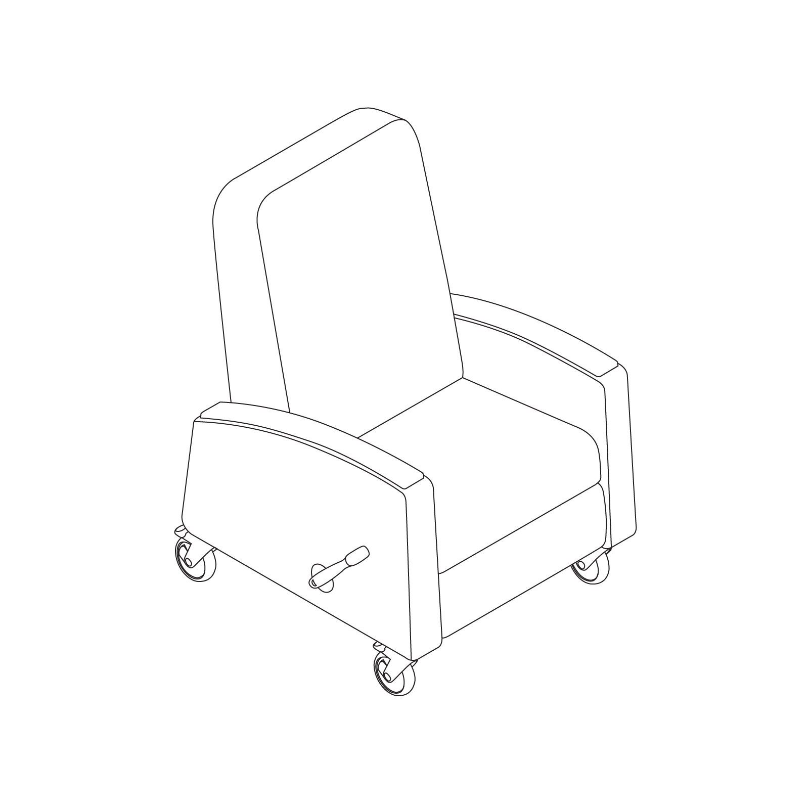 A line drawing - Gemma Recliner–Standard A line drawing - Gemma Recliner–Standard
