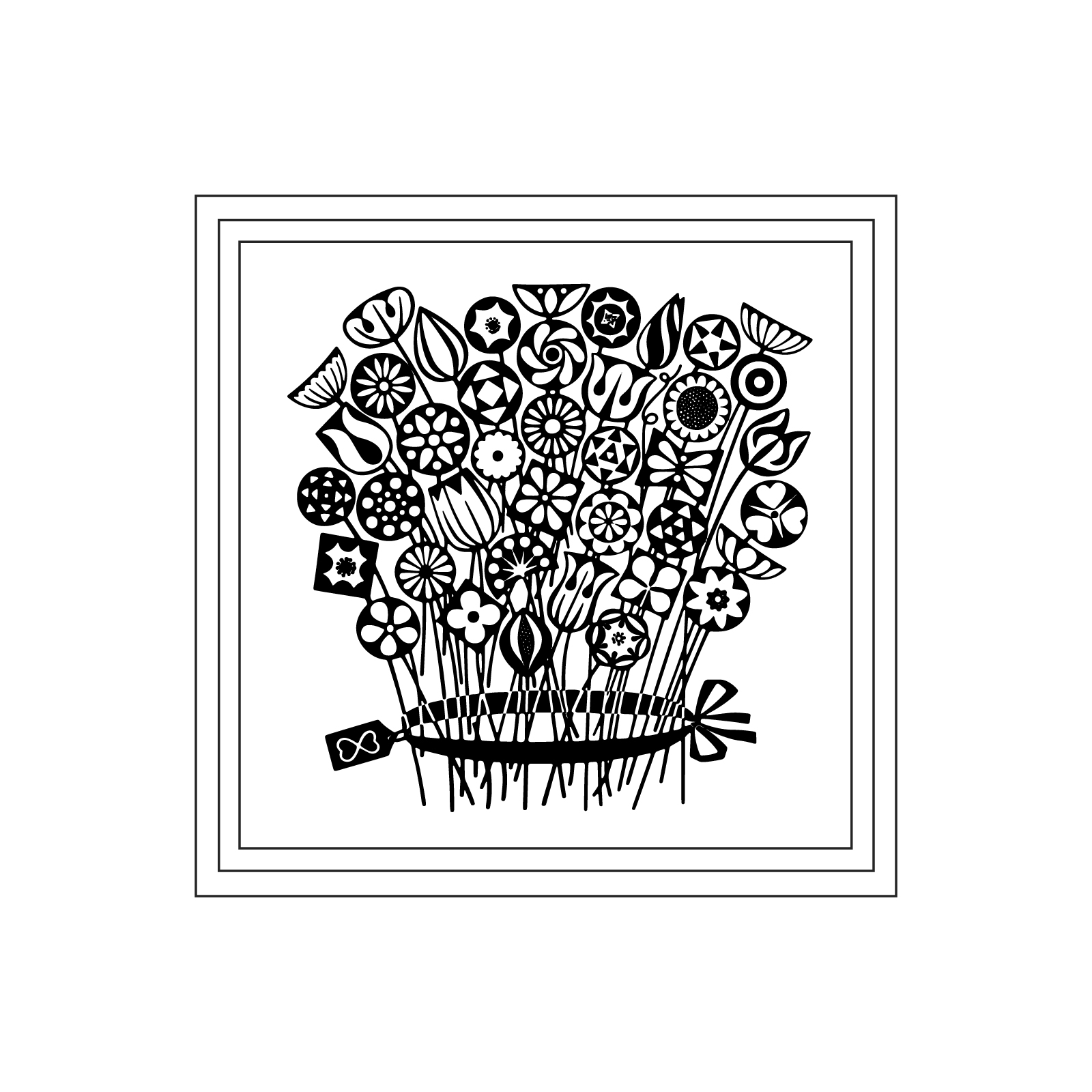 A line drawing - Girard Environmental Enrichment Poster–Bouquet A line drawing - Girard Environmental Enrichment Poster–Bouquet