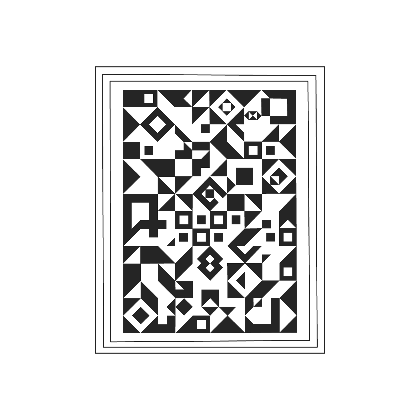 A line drawing - Girard Environmental Enrichment Poster–Geometric D A line drawing - Girard Environmental Enrichment Poster–Geometric D