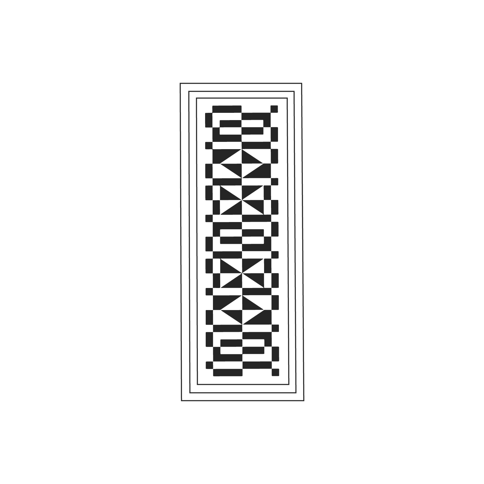 A line drawing - Girard Environmental Enrichment Poster–Geometric E A line drawing - Girard Environmental Enrichment Poster–Geometric E
