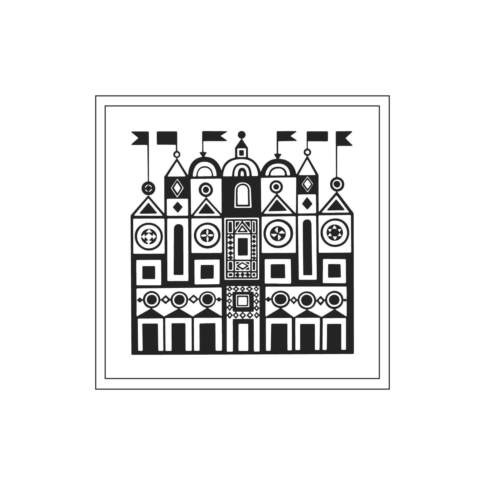 A line drawing - Girard Environmental Enrichment Poster–Palace A line drawing - Girard Environmental Enrichment Poster–Palace