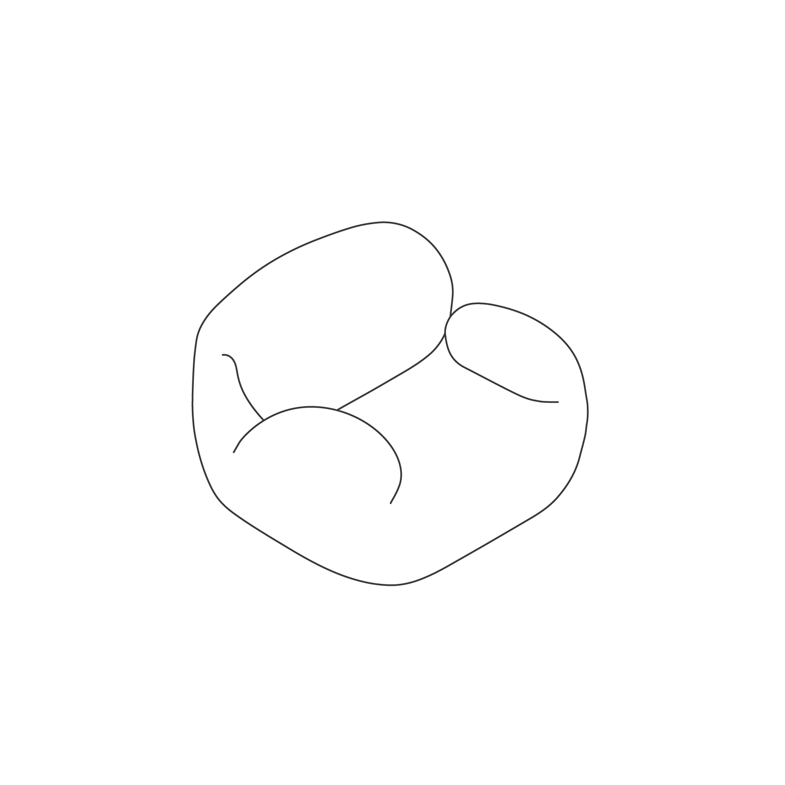 A line drawing - Luva Modular Sofa Group–Armchair A line drawing - Luva Modular Sofa Group–Armchair