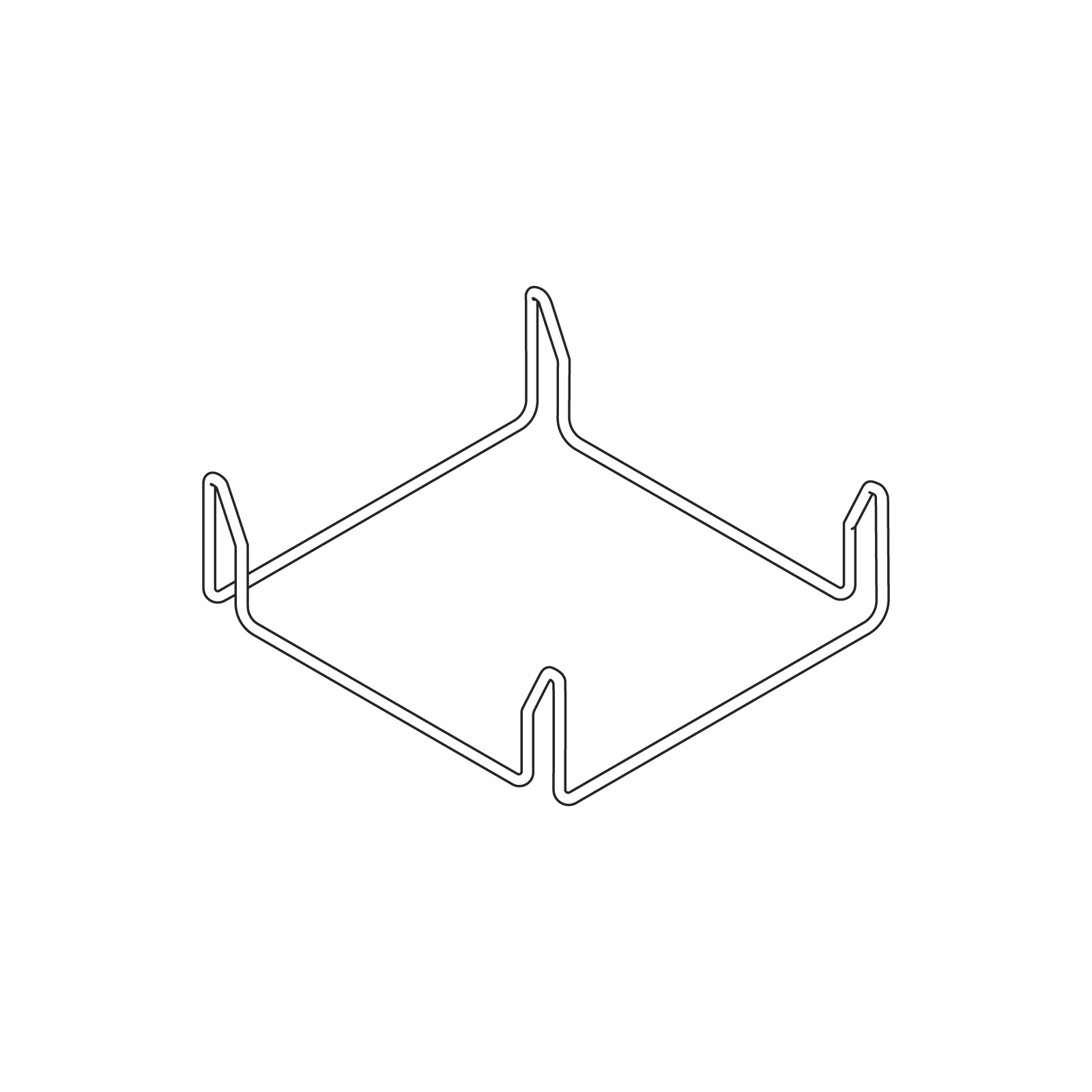 A line drawing - Luva Modular Sofa Group–Ganging Bracket A line drawing - Luva Modular Sofa Group–Ganging Bracket
