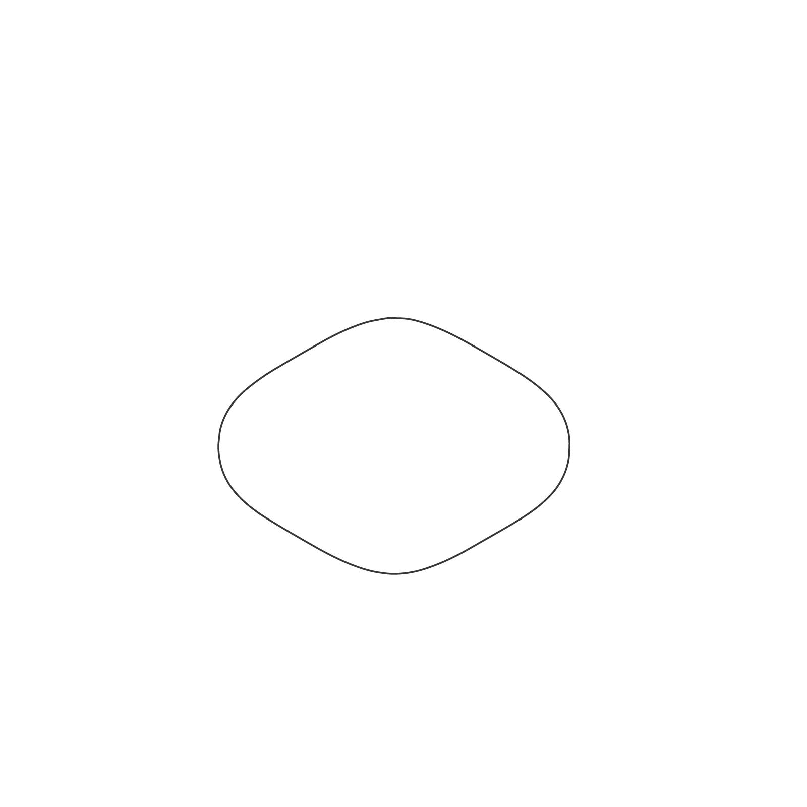 A line drawing - Luva Modular Sofa Group–Ottoman A line drawing - Luva Modular Sofa Group–Ottoman