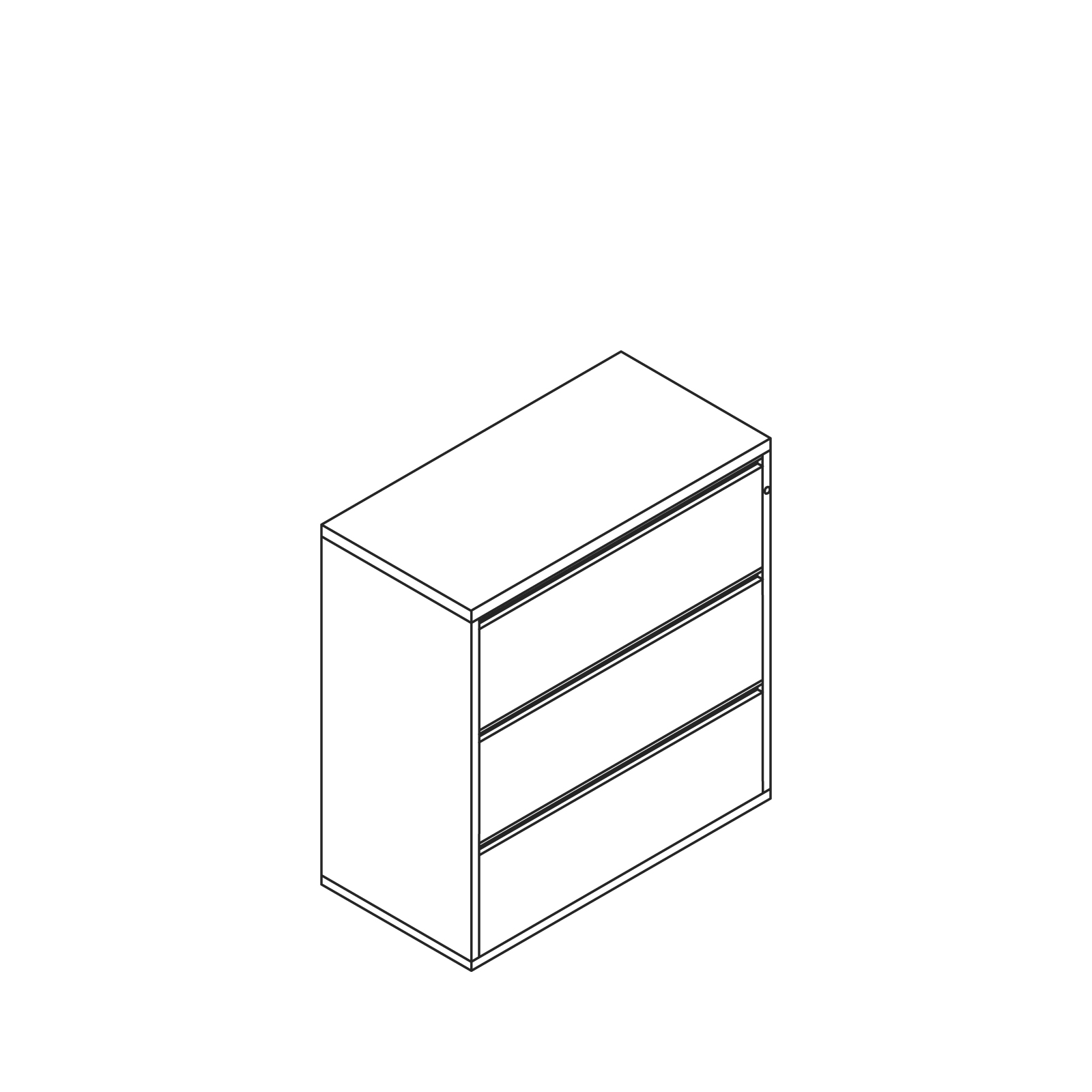 A line drawing - Meridian Lateral File–Freestanding A line drawing - Meridian Lateral File–Freestanding