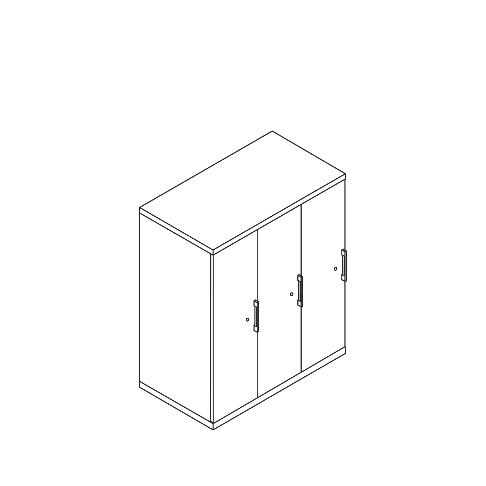 A line drawing - Meridian Lockers–Full Height A line drawing - Meridian Lockers–Full Height