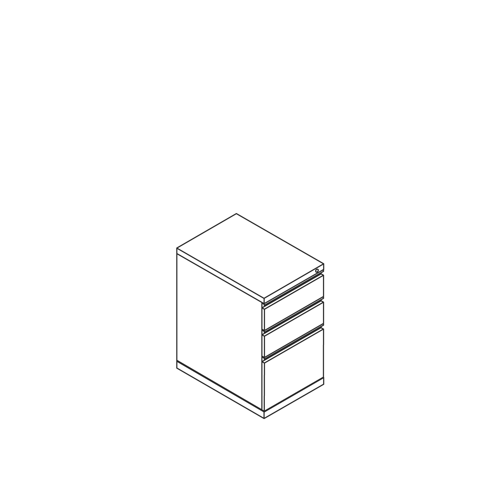 A line drawing - Meridian Pedestal–Freestanding A line drawing - Meridian Pedestal–Freestanding