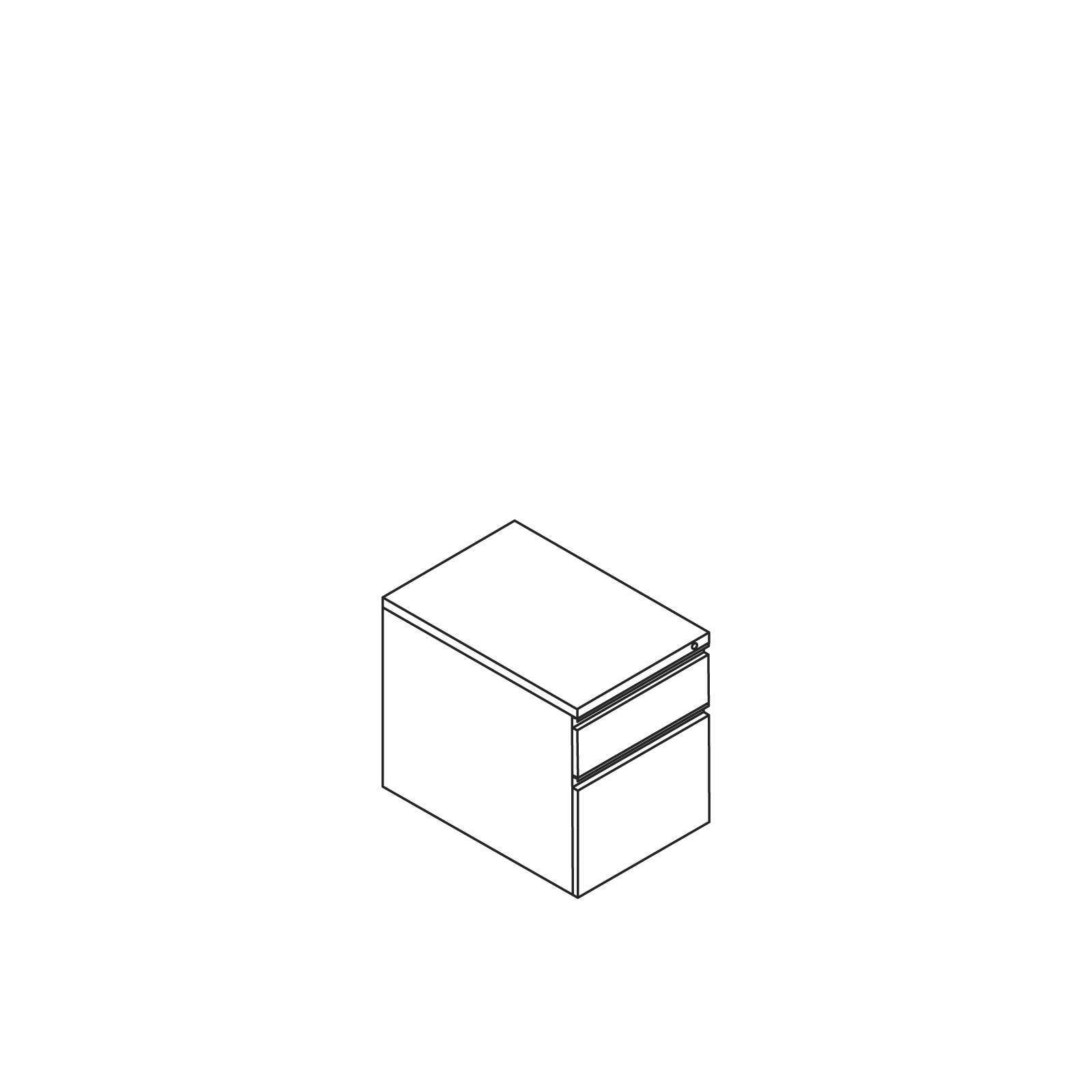 A line drawing - Meridian Pedestal–Suspended A line drawing - Meridian Pedestal–Suspended