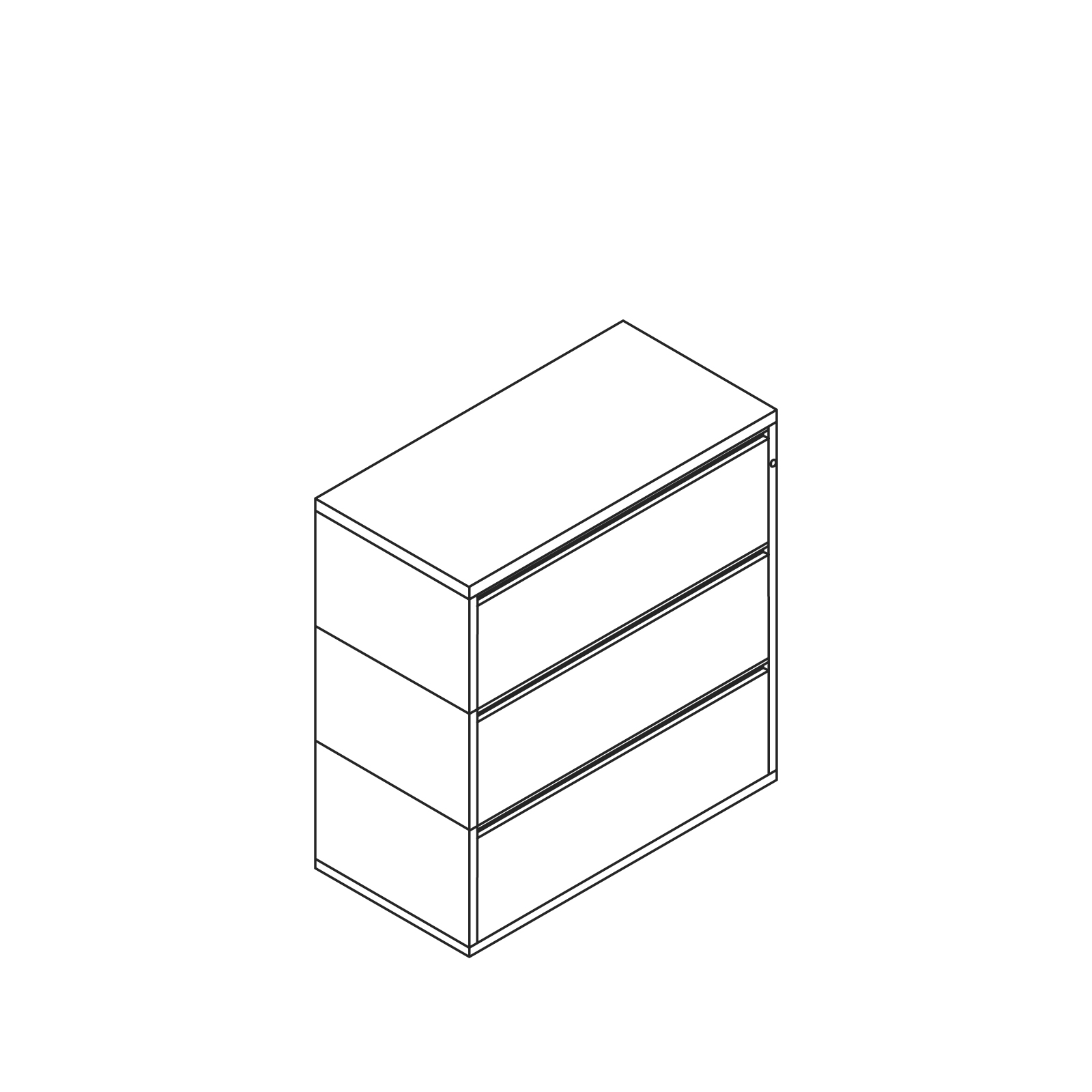 A line drawing - Meridian Powered Storage–Lateral File A line drawing - Meridian Powered Storage–Lateral File