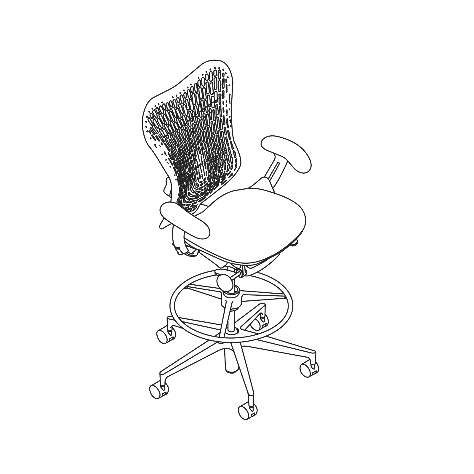 Mirra 2 Stool–Polymer Back–Adjustable Arms Mirra 2 Stool–Polymer Back–Adjustable Arms