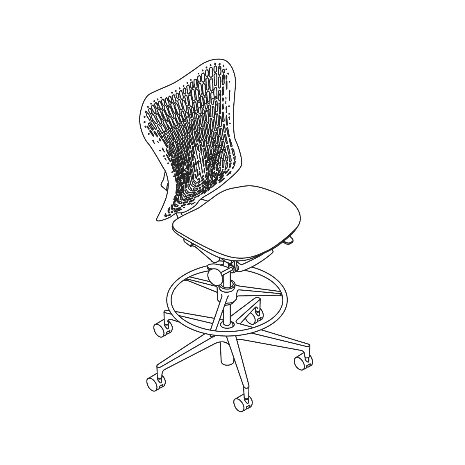 Mirra 2 Stool–Polymer Back–Armless Mirra 2 Stool–Polymer Back–Armless