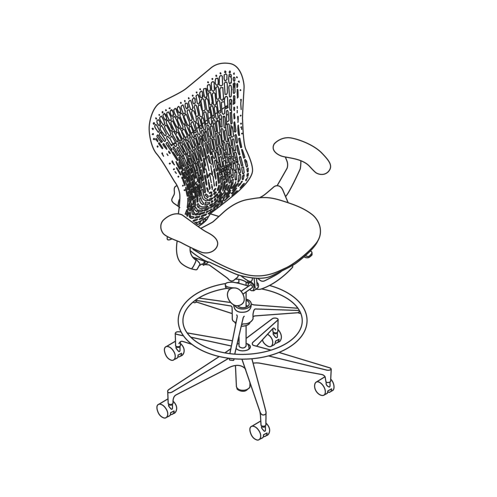 Mirra 2 Stool–Polymer Back–Fixed Arms Mirra 2 Stool–Polymer Back–Fixed Arms