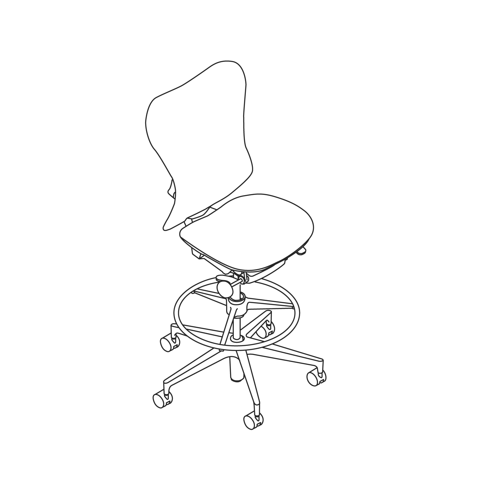 Mirra 2 Stool–Suspension Back–Armless Mirra 2 Stool–Suspension Back–Armless