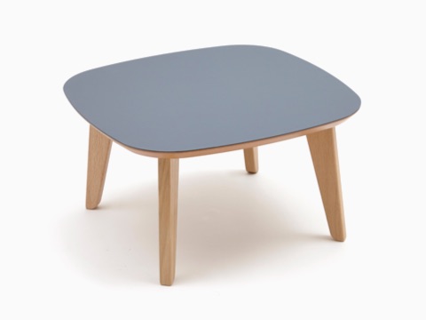 A square dark gray Dalby Coffee Table, viewed at an angle from above. A square dark gray Dalby Coffee Table, viewed at an angle from above.