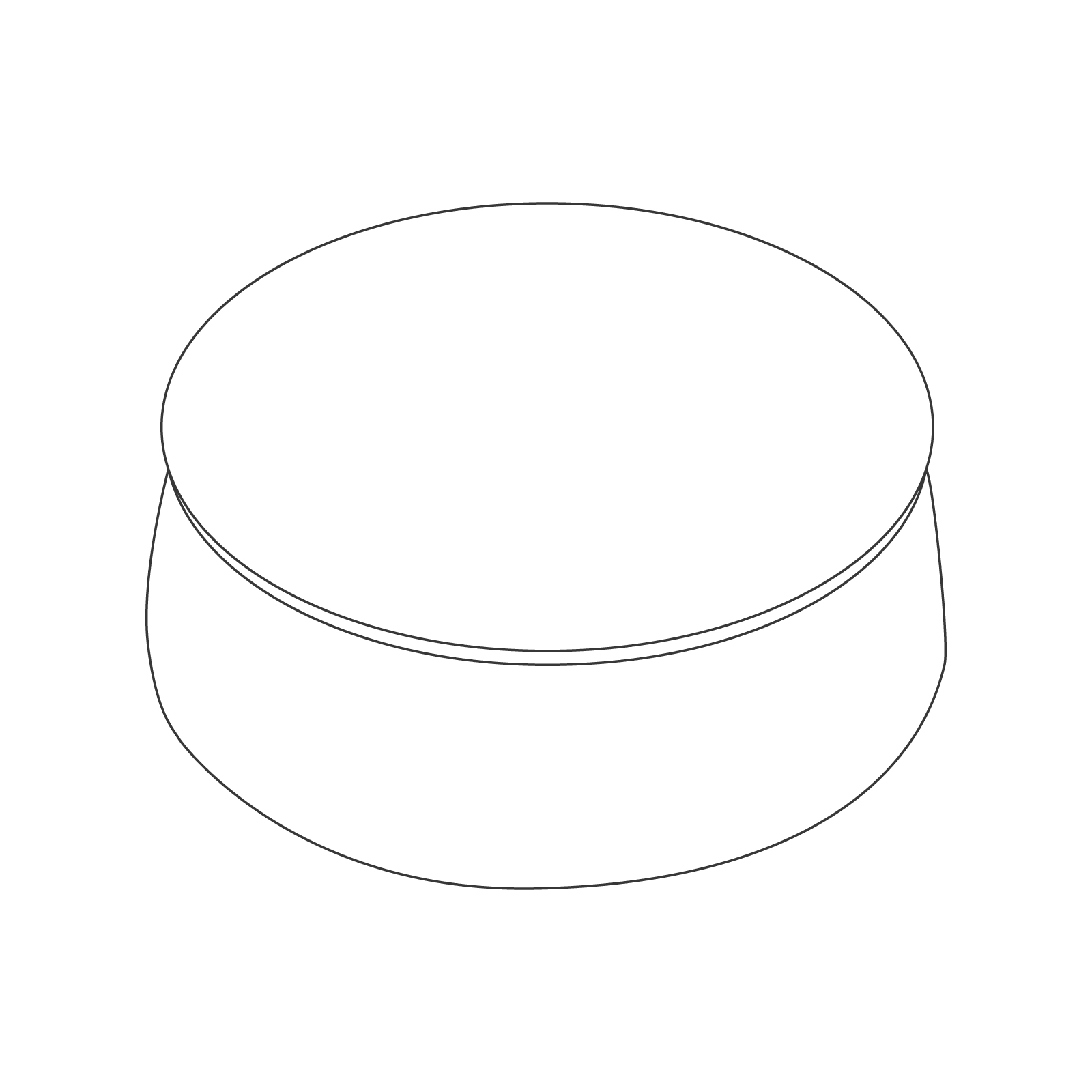 A line drawing - Lasso Stool–3 Seat A line drawing - Lasso Stool–3 Seat