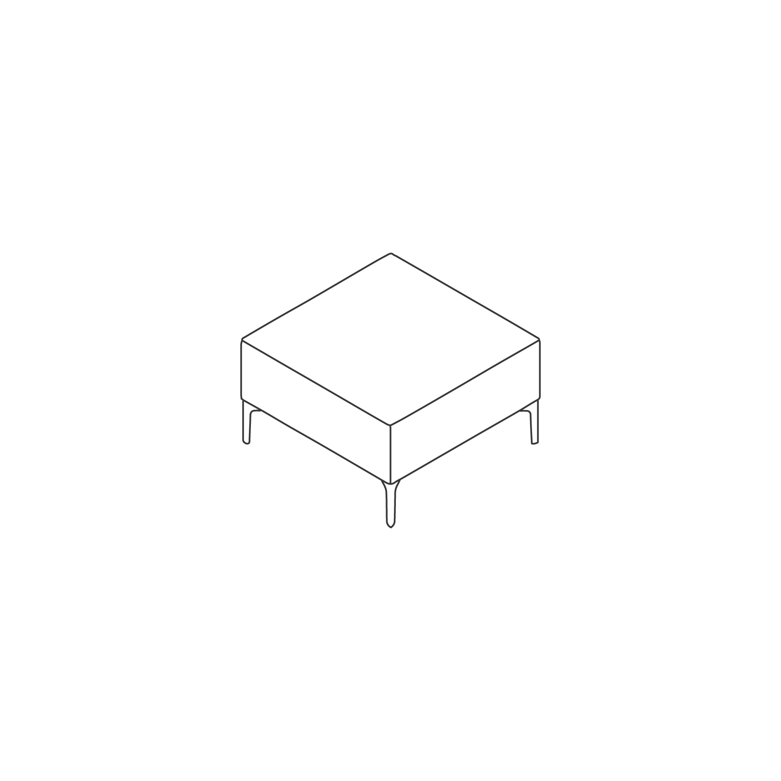 A line drawing - Symbol Modular Seating–Single Stool A line drawing - Symbol Modular Seating–Single Stool