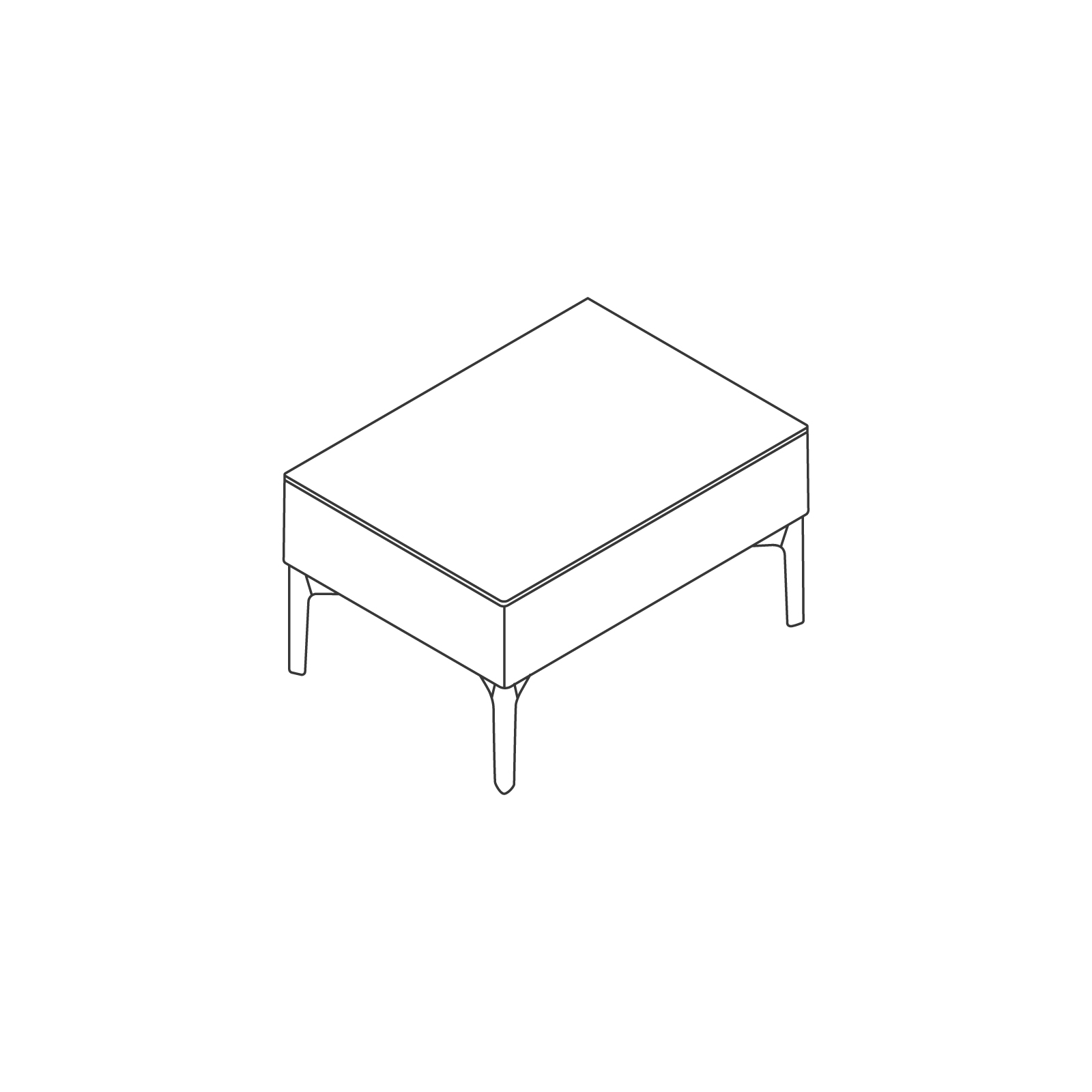 A line drawing - Symbol Modular Seating–Table A line drawing - Symbol Modular Seating–Table
