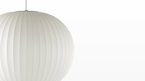 Close view of the Nelson Ball Bubble Pendant white hanging lamp. Close view of the Nelson Ball Bubble Pendant white hanging lamp.