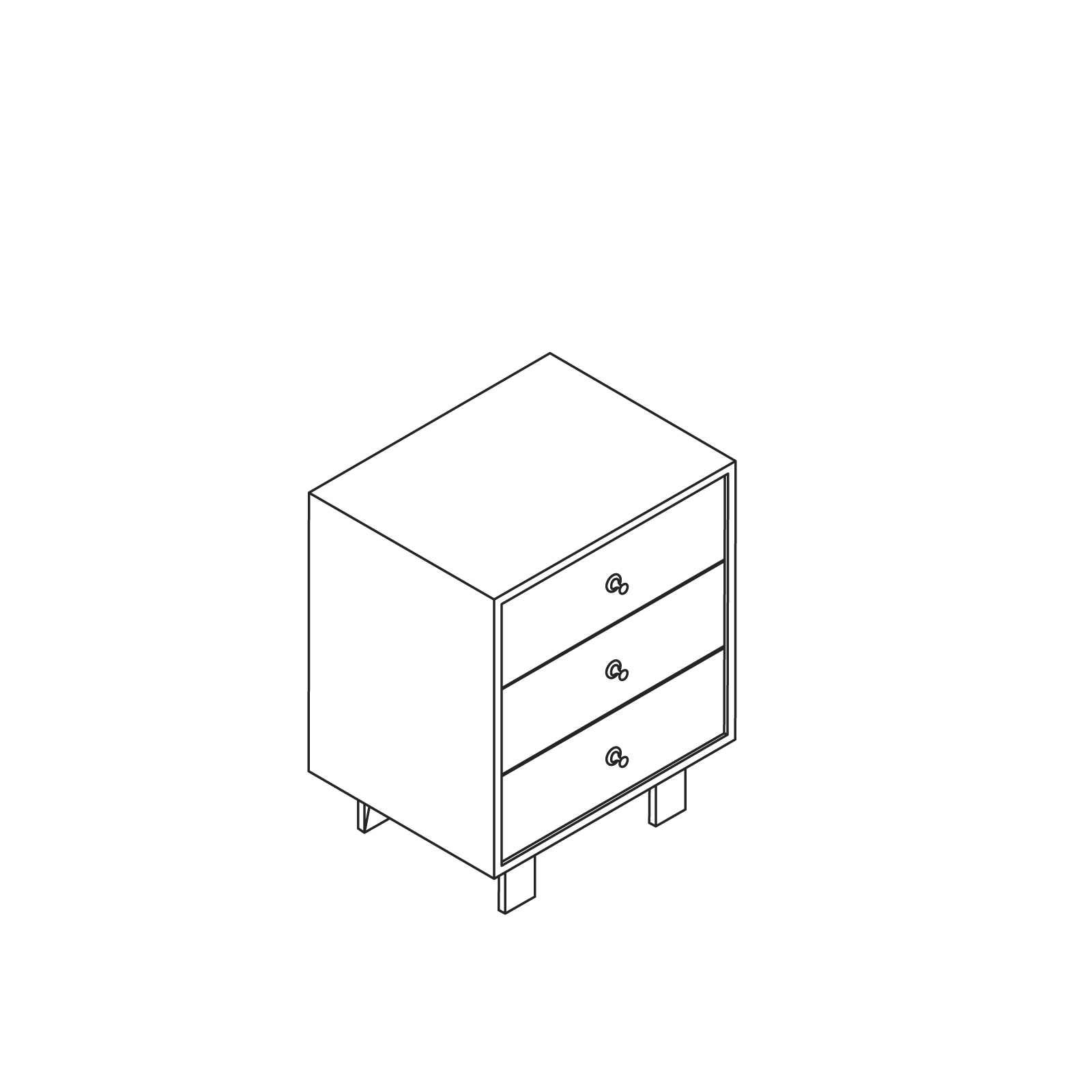 A line drawing - Nelson Basic Cabinet A line drawing - Nelson Basic Cabinet