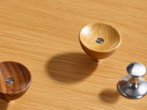 Nelson Basic Cabinet Series pawn pull, wavy pull, oak cupcake pull, and walnut cupcake pull. Nelson Basic Cabinet Series pawn pull, wavy pull, oak cupcake pull, and walnut cupcake pull.