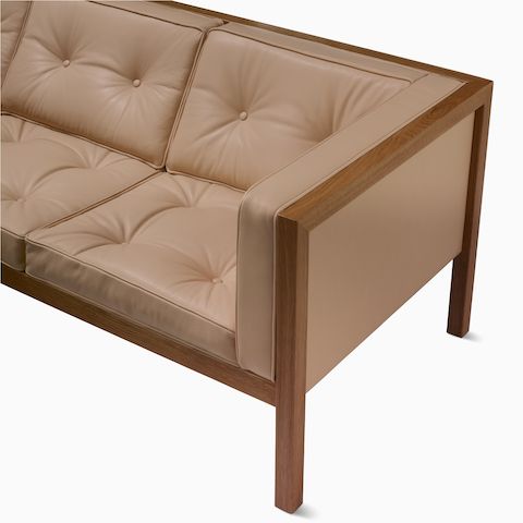 Nelson Cube Sofa in oak and leather. Nelson Cube Sofa in oak and leather.