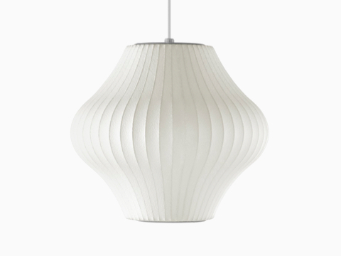 A Nelson Pear Bubble Pendant white hanging lamp. A Nelson Pear Bubble Pendant white hanging lamp.