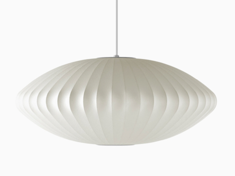 A Nelson Saucer Bubble white pendant lamp. A Nelson Saucer Bubble white pendant lamp.
