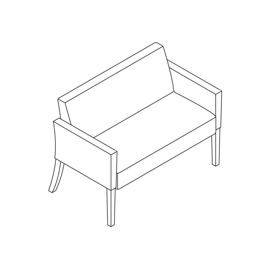 A line drawing - Nemschoff Brava Plus Chair–Closed Arm–40 Wide A line drawing - Nemschoff Brava Plus Chair–Closed Arm–40 Wide