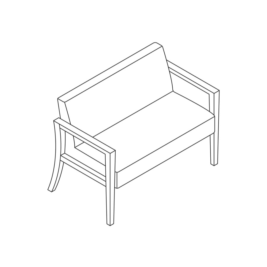 A line drawing - Nemschoff Brava Plus Chair–Open Arm–40 Wide A line drawing - Nemschoff Brava Plus Chair–Open Arm–40 Wide