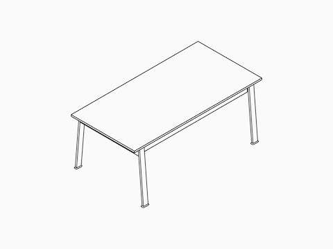 A line drawing -- Nemschoff Easton Coffee Table. A line drawing -- Nemschoff Easton Coffee Table.