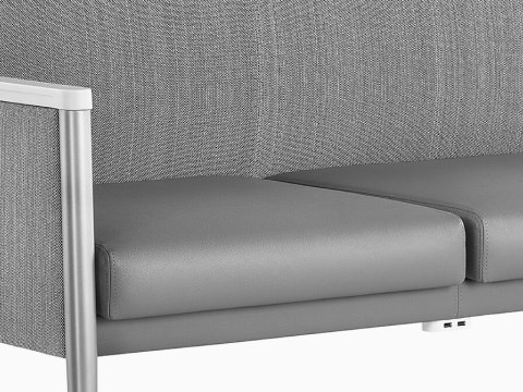 Cropped view of Nemschoff Palisade Multiple Seating focused on the cushion and back surface. Cropped view of Nemschoff Palisade Multiple Seating focused on the cushion and back surface.