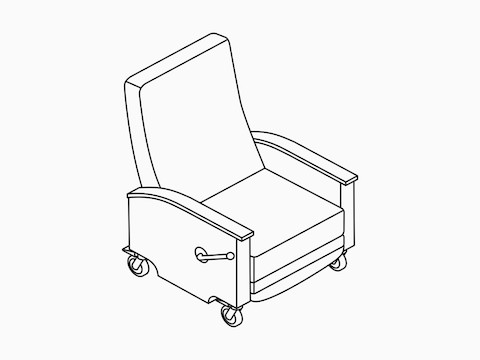 Line art drawing of Nemschoff Prísto Recliner. Line art drawing of Nemschoff Prísto Recliner.