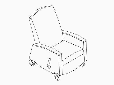 Line art drawing of Nemschoff Sahara Recliner. Line art drawing of Nemschoff Sahara Recliner.