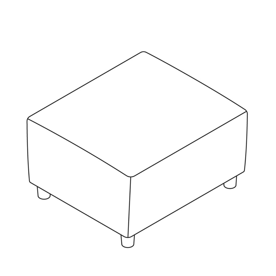 A line drawing - Nemschoff Steps Bench–Straight A line drawing - Nemschoff Steps Bench–Straight