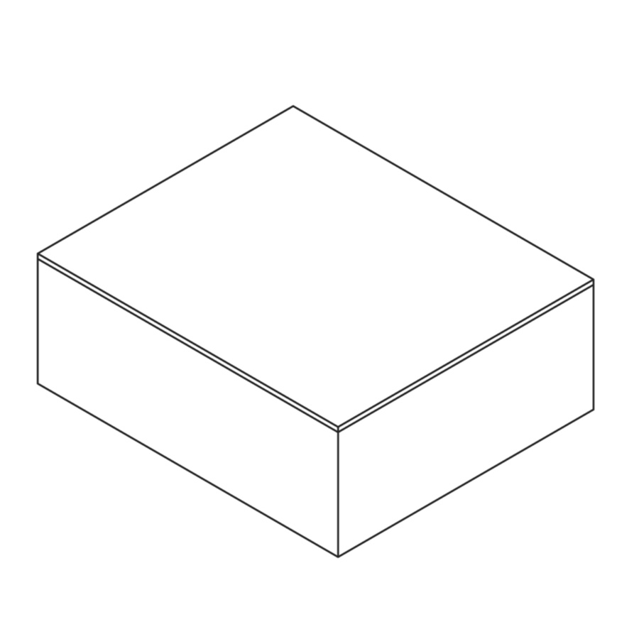 A line drawing - Nemschoff Steps Inline Table–Square A line drawing - Nemschoff Steps Inline Table–Square